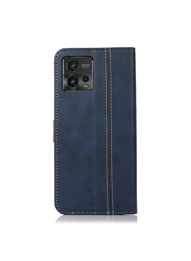 اس-توب جراب لهاتف Motorola Moto G72 4G مصنوع من جلد العجل بخيوط الخياطة - Image 3