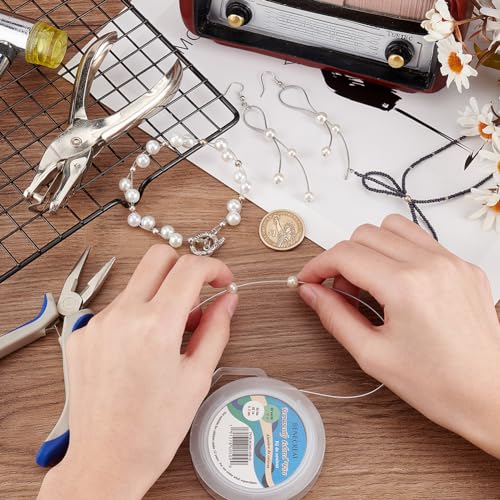 BENECREAT 98-Feet 0.02inch (0.5mm) 7-Strand White Bead String Wire Nylon Coated Stainless Steel Wire for Jewelry Necklace Bracelet Beading Craft Work - Image 3