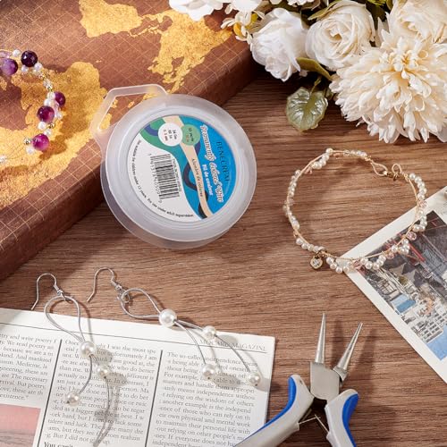 BENECREAT 98-Feet 0.02inch (0.5mm) 7-Strand White Bead String Wire Nylon Coated Stainless Steel Wire for Jewelry Necklace Bracelet Beading Craft Work - Image 5