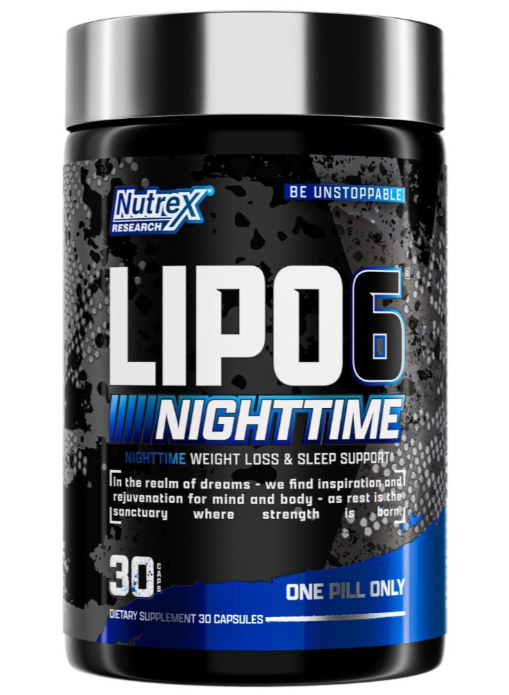 Nutrex Research NUTREX RESEARCH LIPO-6 BLACK UC NIGHT TIME WEIGHT LOSS & SLEEP SUPPORT 30 CAPS  - Image 1