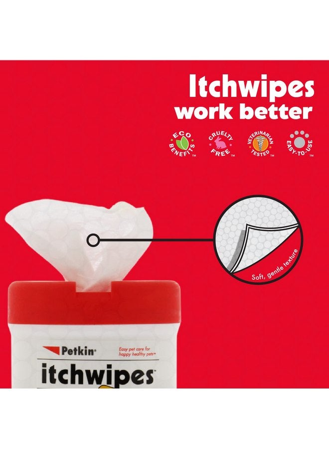 بيتكين مناديل بيتكين المضادة للحكة للكلاب والقطط، 60 منديل، عبوتان - تهدئ البقع الساخنة وتهيجات الجلد والخدش - طعم مرير يمنع اللعق والمضغ - مريحة للغاية، مثالية للمنزل أو السفر - Image 4