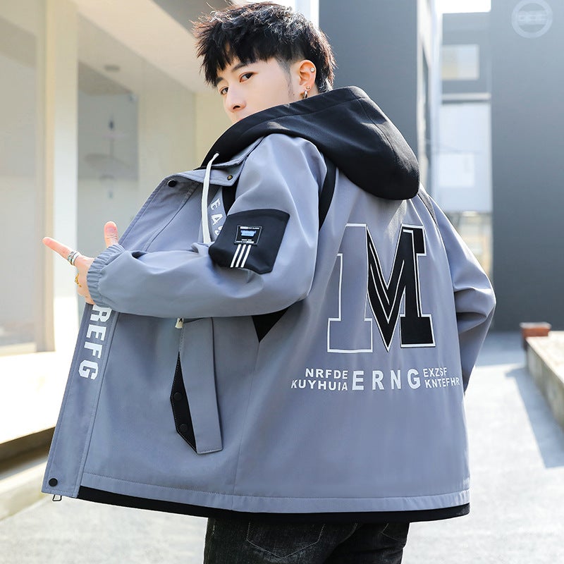 2024 Casual Hooded Two-Piece Jacket 910 gray - Image 1