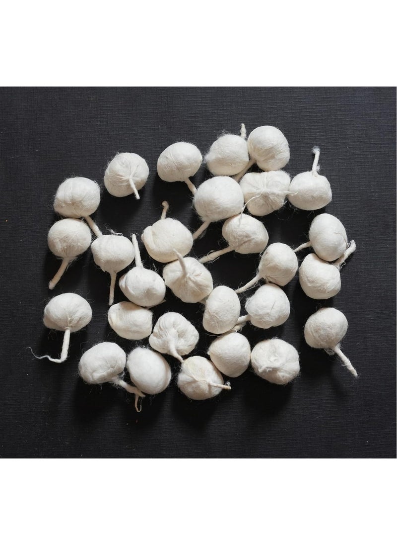 Hashcart Cotton Wicks for Puja  Round Pooja Jyot Batti for Oil Lamp Diwali Diya Brass Kuber Diya Clay Diya  Diya Bati for Akhand Jyot 100 pc Hashcart  - Image 2