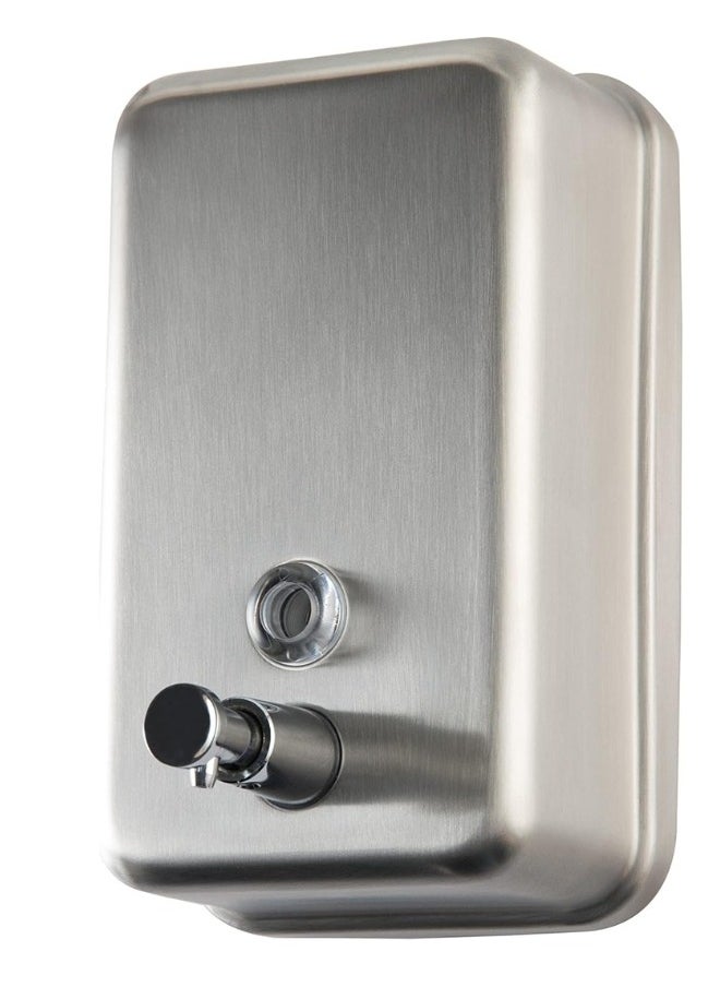 AKC AKC Commercial Soap Dispenser Wall Mount - Stainless Steel Wall Mounted Soap Dispenser for Bathroom - New Superior Design with Premium Grade Anti-Leak Pump and Corrosion-Proof Lining  - Image 1