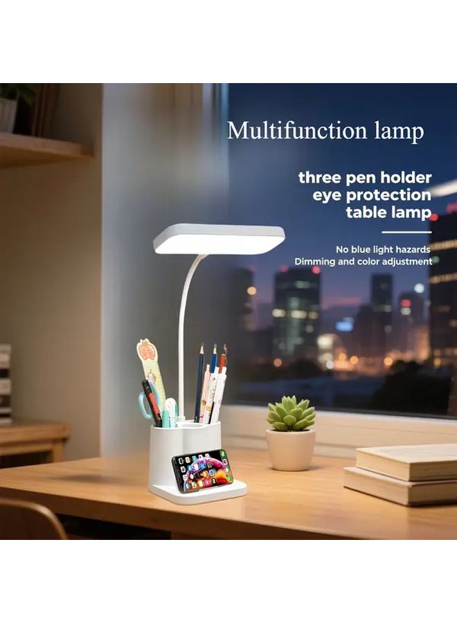 1 Led Desk Lamp Reading Light Plug In Tabletop Illumination With Touch Control Adjustable Brightness For Study Work Bedroom Dorm Room Indoor Spaces Student Essentials Portable Durable Build - Image 1