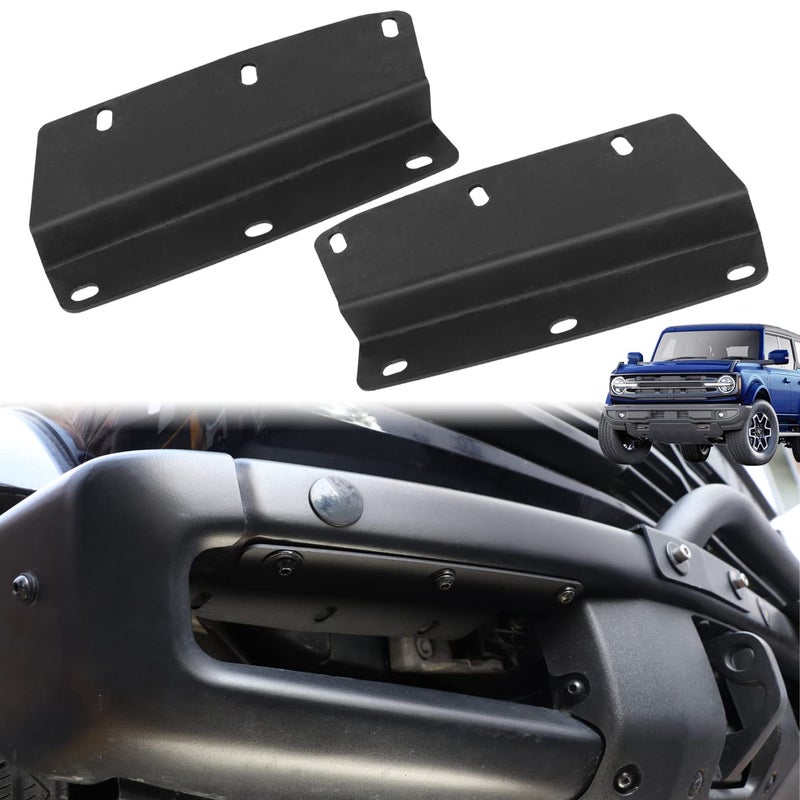 MSIZOY Front Bumper LED Fog Lights Mounting Bracket Compatible with for Ford Bronco 2 Door 4 Door 2021 2022 2023 2024 Fog Light Lamps Mount Kit Accessories