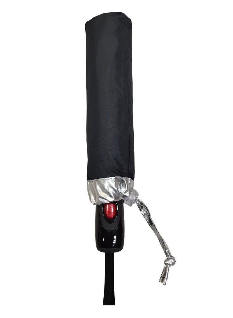 Hello Black Sun Protection Folding Umbrella - Image 3