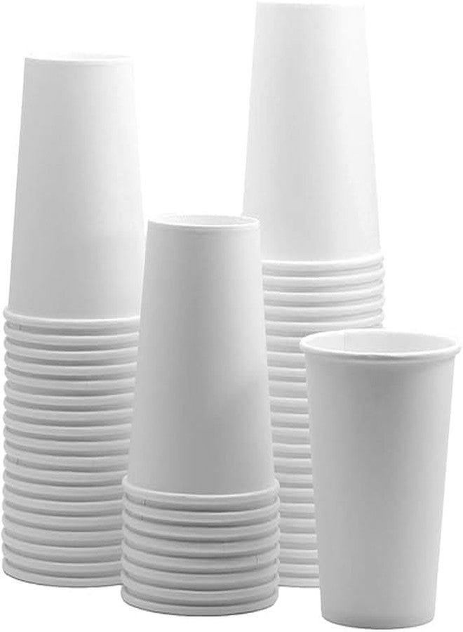 SANWALSA [250 ml, 100 Count, White, 8 Oz Disposable White Paper Cup | Eco-Friendly & Biodegradable Cups for Wedding, Party, Picnic, Travel | Ideal for Tea, Coffee, Juice & Water - Image 1