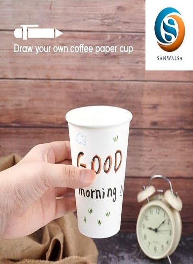 SANWALSA [250 ml, 100 Count, White, 8 Oz Disposable White Paper Cup | Eco-Friendly & Biodegradable Cups for Wedding, Party, Picnic, Travel | Ideal for Tea, Coffee, Juice & Water - Image 5