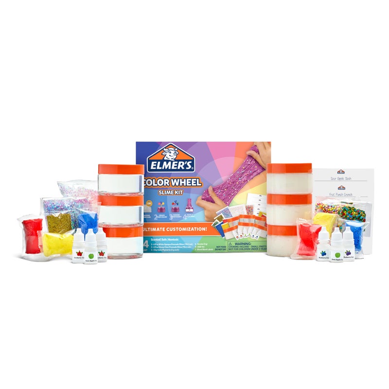 Elmers Color Wheel Slime Kit Includes Elmers GUE Premade Slime Clay Color Pigments Scents Sheet Labels 24 Piece Kit - Image 2