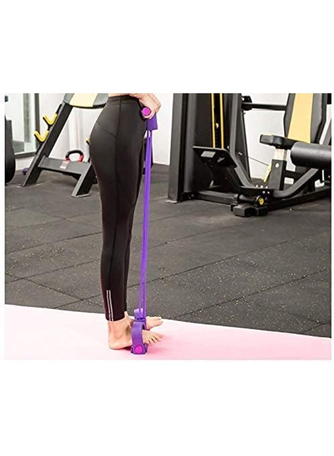 Home 4-Tube Resistance Bands with Handles – Elastic Tension Rope Pedal Pull Band for Sit-Ups, Yoga, Fitness, Body Toning, Abdomen, Waist, Arm & Leg Stretching, Slimming & Training - Image 1