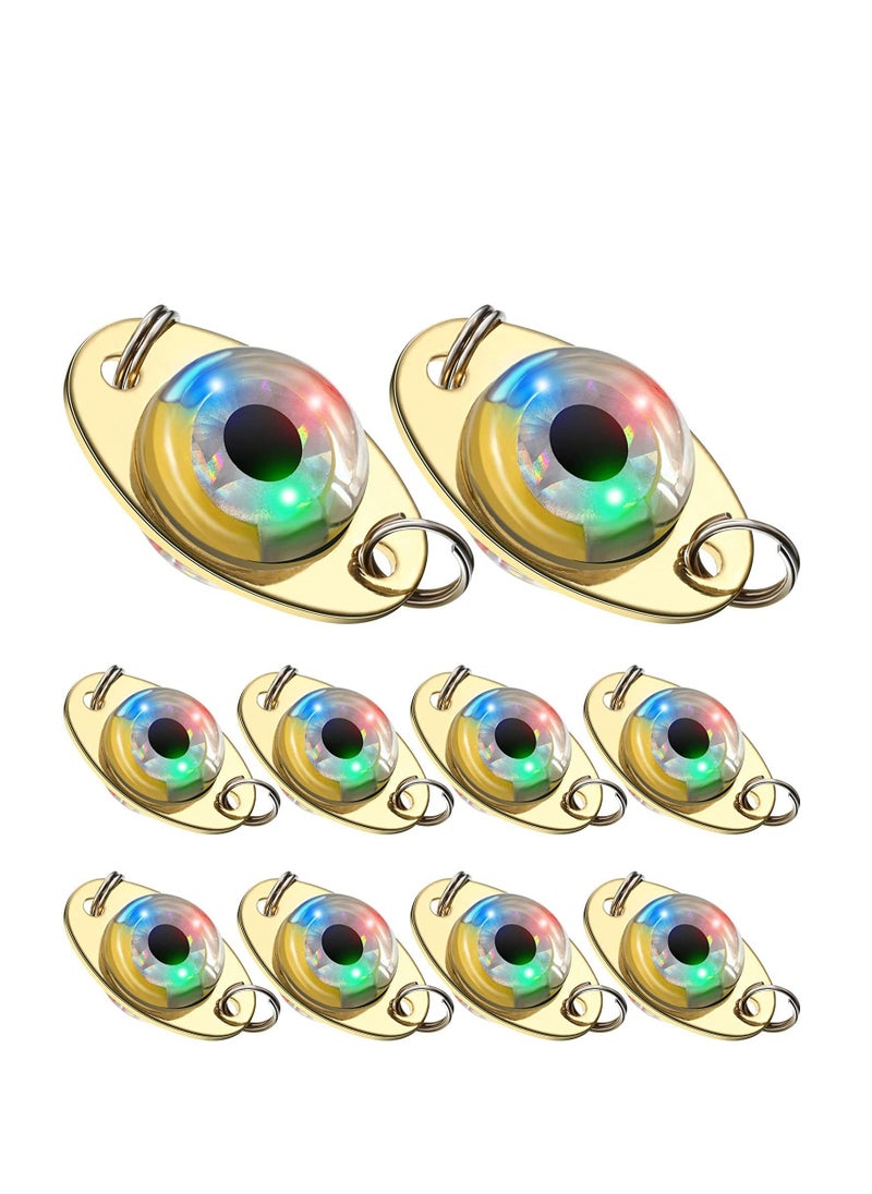 SYOSI Led Fishing Lights Fish Lures Kit Long Life Time Underwater LED Lighted Bait Flasher Get Fish's Attention for Offshore Inshore Boat Fishing Deep Sea Fishing 10PCS  - Image 1