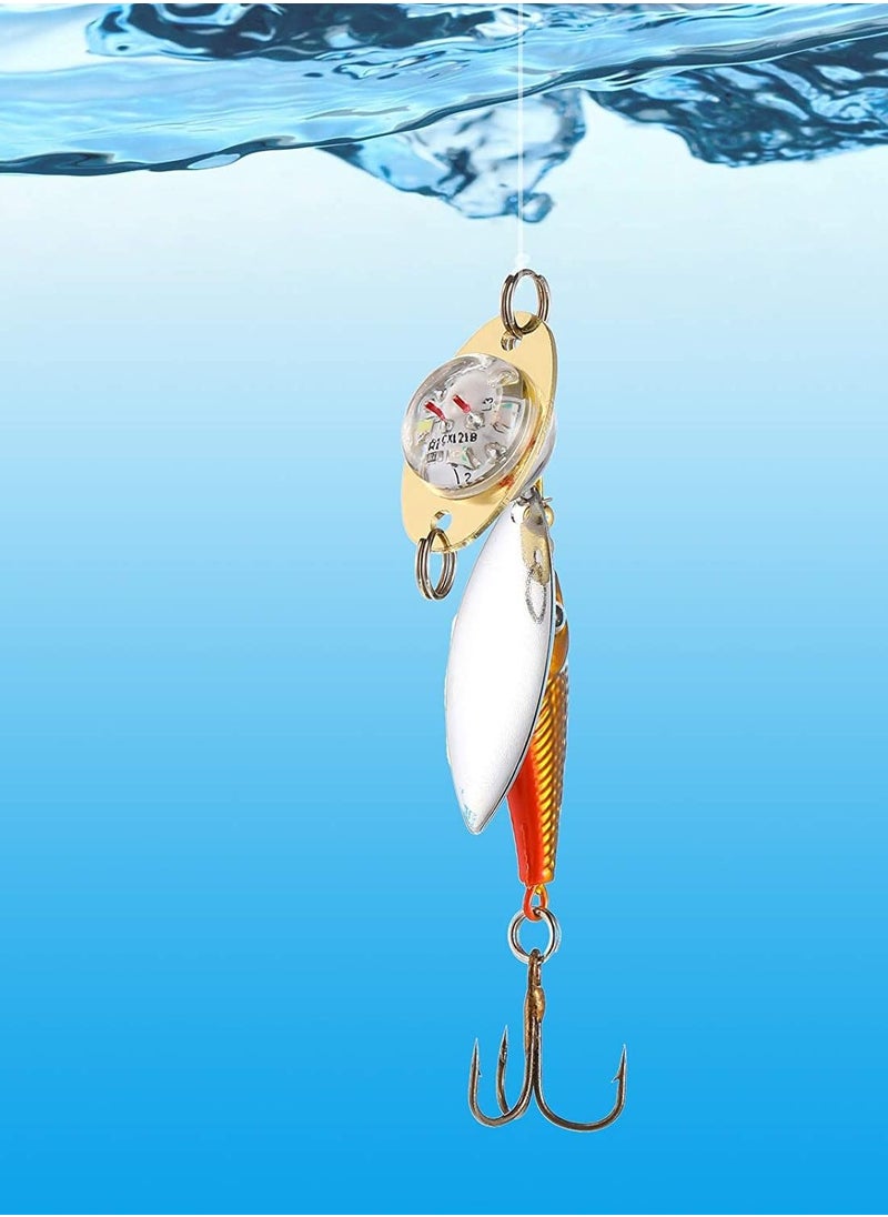 SYOSI Led Fishing Lights Fish Lures Kit Long Life Time Underwater LED Lighted Bait Flasher Get Fish's Attention for Offshore Inshore Boat Fishing Deep Sea Fishing 10PCS  - Image 3