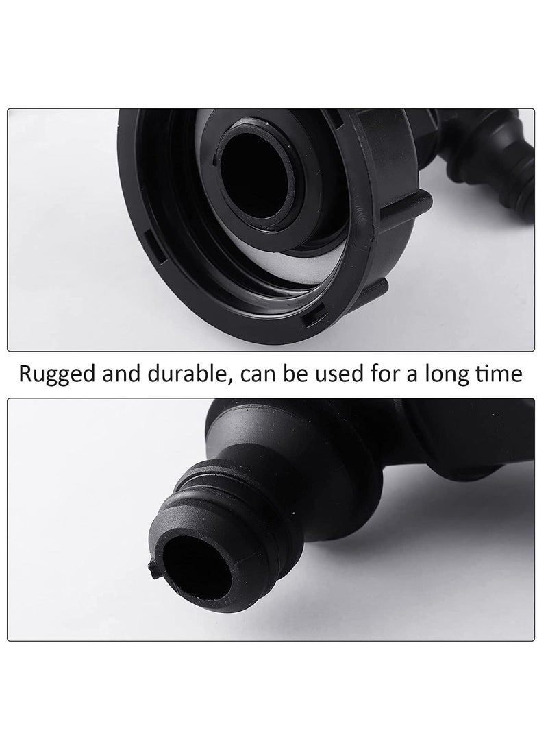 Y&D 2PCS Water Tap, ¾ BSP Thread for Hose Connector, Faucets Kitchen and Garden Storage Bucket (Black)  - Image 3