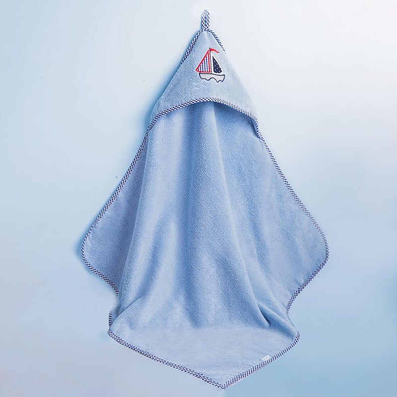 haus & kinder Terry Muslin Hooded Baby Towel | Soft & Absorbent Baby Bath Towel for Newborns & Infants (0–12 Months), 80 X 80 Cm, Red, Gentle On Skin, Quick Dry, Unisex - Image 5