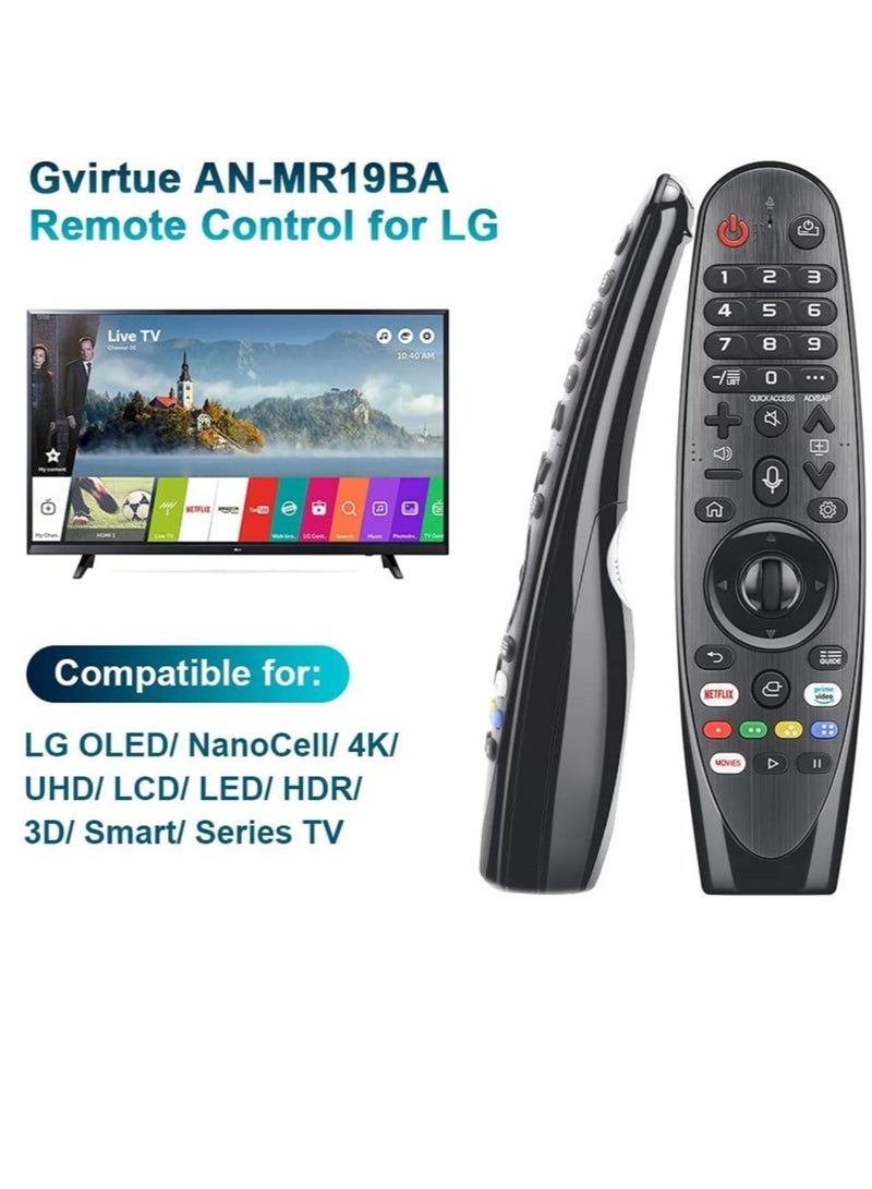 PopZa Gvirtue AN-MR19BA Remote Control for LG Magic TV - Fit For All LG Smart TVs AKB75855501 AN-MR18BA AN-MR19BA AN-MR20GA AN-MR21GA AN-MR21GC AN-MR650 AN-MR650A AN-MR650B AN-MR650G (With Voice Search) - Image 2