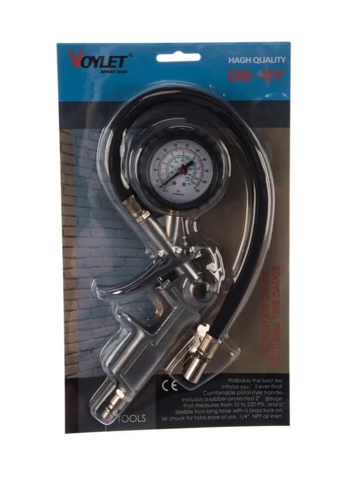 Apt APT Tire Pressure Inflator Gun with Gauge Diameter 63mm, APT Tire Pressure Tire Inflator Gun, DG-10Y  - Image 2