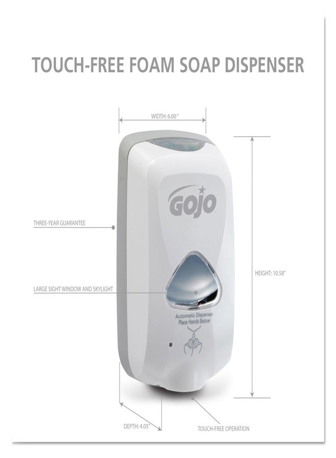 GOJO TFX Touch-Free Soap Dispenser, Dove Grey, for 1200 mL GOJO Soap Refills (Pack of 1) - 2740-12 - Image 3