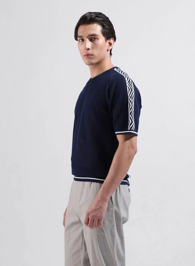 The Indian Garage Co  Men Oversized Fit Solid Crew Neck Half Sleeves T-Shirt for Men | Best Price UAE