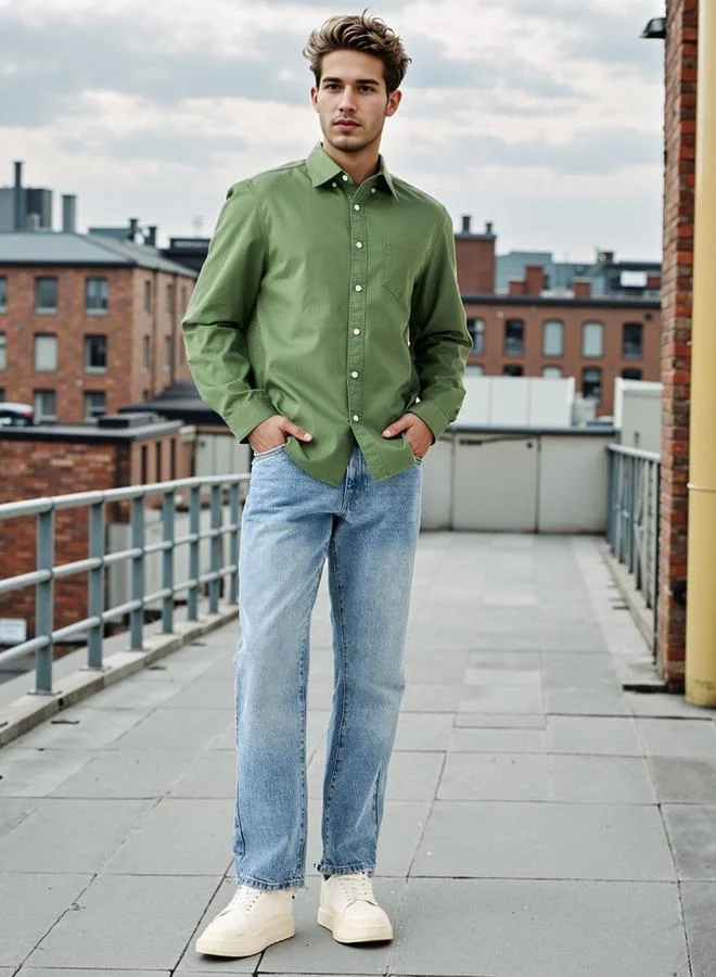 لي كوبر قميص لي كوبر بقصة عادية وجيب