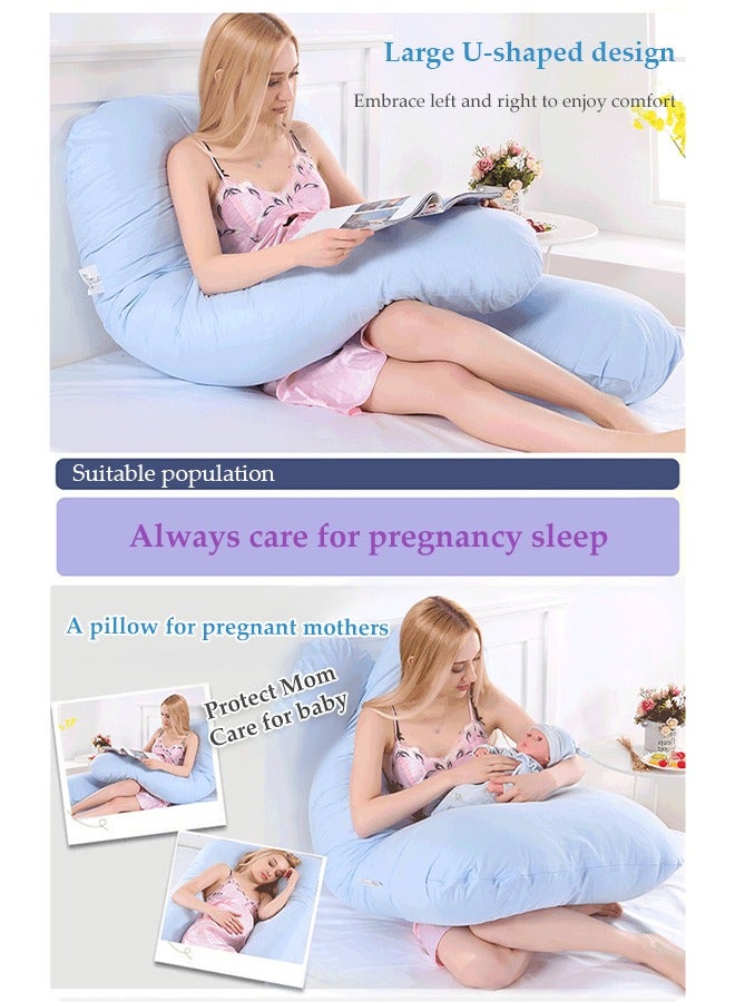 DUNISO Pregnancy Pillows for Sleeping,U shaped Maternity Pillow, Body Pillows for Adults,waist protection pillow, Full Body Support Pillow During Pregnancy with Replaceable and Washable Velvet Covered, 80x120x180cm, gray - Image 3