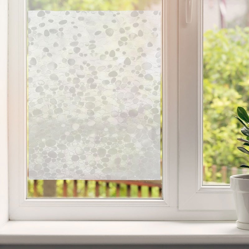Window Film Privacy Glass Window Film Non-Adhesive Static Cling Window Film Removable Film - Image 2
