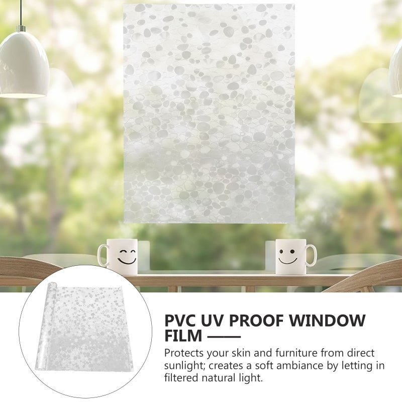 Window Film Privacy Glass Window Film Non-Adhesive Static Cling Window Film Removable Film - Image 5