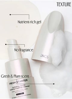 INGS Fresh Starter Hydrating Gentle Soothing Foaming Cleanser, 120ml, 4.06 fl.oz  - Image 3