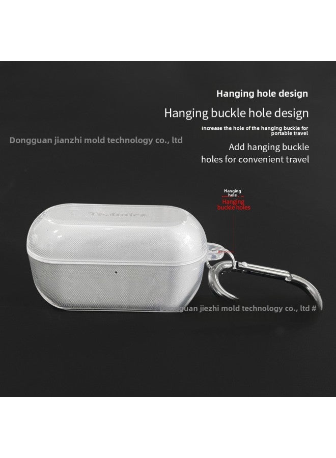 Soft Silicone Protective Case For Panasonic Technics EAH-AZ100 Earphones Integrated Design Empty Box Pure Color Injection Molding-Color:TPU Transparent Runway Buckle Small Ring Packaging-Model:EAH-AZ100  - Image 5