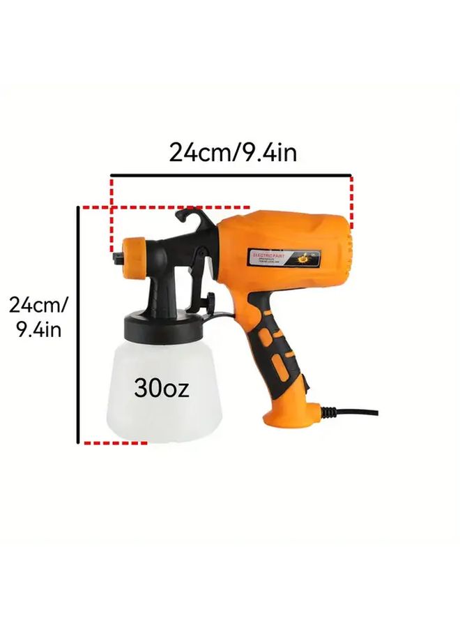 مسدس رش كهربائي HVLP سعة 30 أونصة مع 3 أنماط رش للدهانات المنزلية وتجديد الأثاث بنظام DIY - Image 2