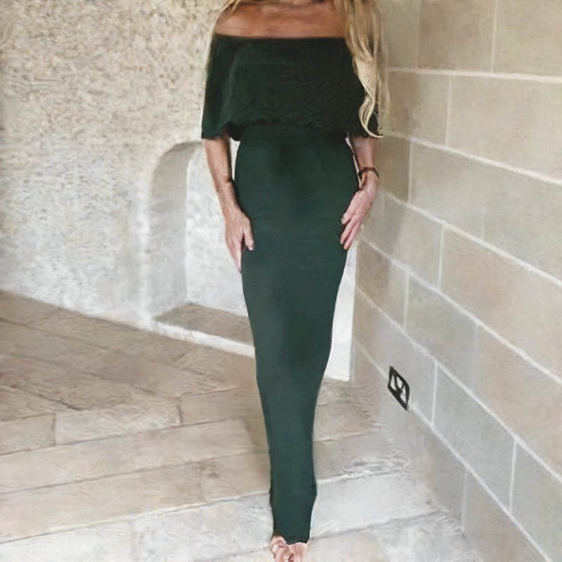 Women's One-Shoulder Bodycon Midi Dress - Image 3
