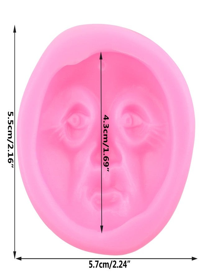 YIHUOMOLDS 3D Moon Face Fondant Silicone Molds For DIY Cake Decorating Cupcake Topper Chocolate Candy Gum Paste Polymer Clay - Image 2