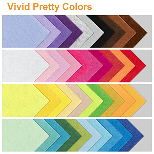 BetyBedy 8 x 12 Inches Felt Sheets for Crafts, 40Pcs Squares Fabric Sheets, Assorted Colors Non Woven Pack, 1mm Thick, Stiff Paper for DIY Sewing Craft Patchwork Decoration - Image 5