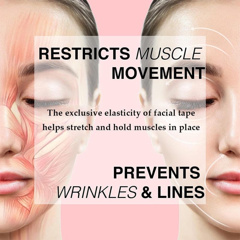 Goodern Priority based order prep 2.5cm*5m Wrinkles Face Patches,Face Stickers Neck Eye Double Chin Lift V Shape Refill Tapes Thin Skin Care,High Elasticity Wrinkle Patches Kinesiology Tape Face Skin Lifting Tape-Beige Gulf standard sizing alternatives - Image 3