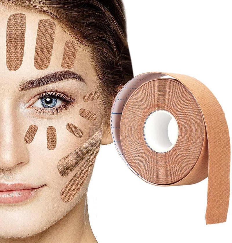Goodern Priority based order prep 2.5cm*5m Wrinkles Face Patches,Face Stickers Neck Eye Double Chin Lift V Shape Refill Tapes Thin Skin Care,High Elasticity Wrinkle Patches Kinesiology Tape Face Skin Lifting Tape-Beige Gulf standard sizing alternatives - Image 1