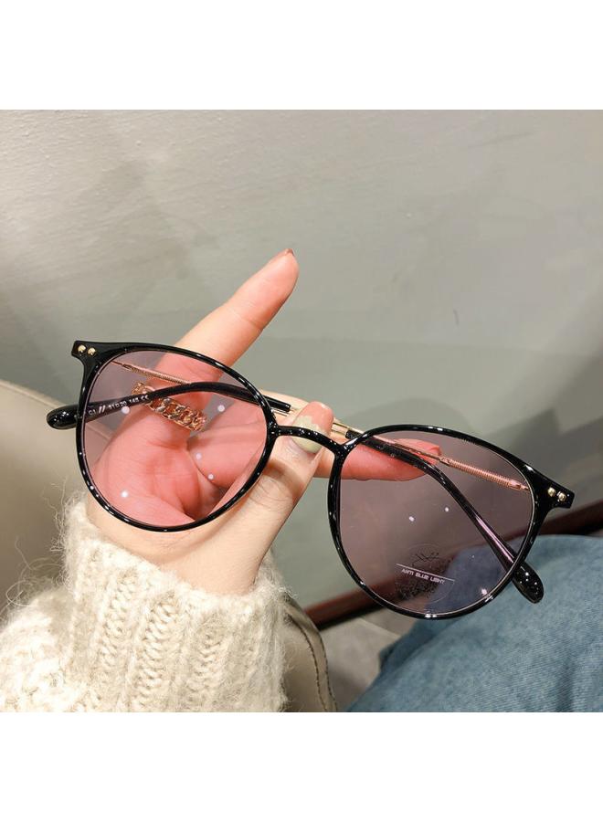 Photosensitive Color-changing Myopia Glasses Female Live Explosion Style Tea Color Film Without Makeup Artifact Can Be Equipped With Korean Glasses Frame