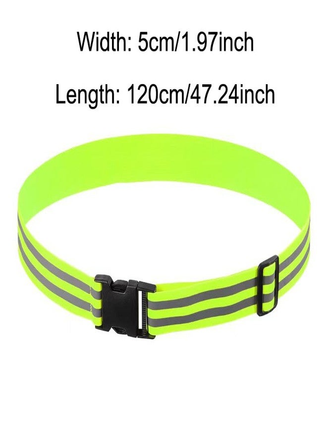 SquEqu 2 Pack Reflective Sash Elastic Stretchy Reflective Bands High Visibility Glow Waist Belt Reflectors Safety Waist Band Strap for Running at Night Early Morning Walking Dogs Cycling Evening Walks - Image 2