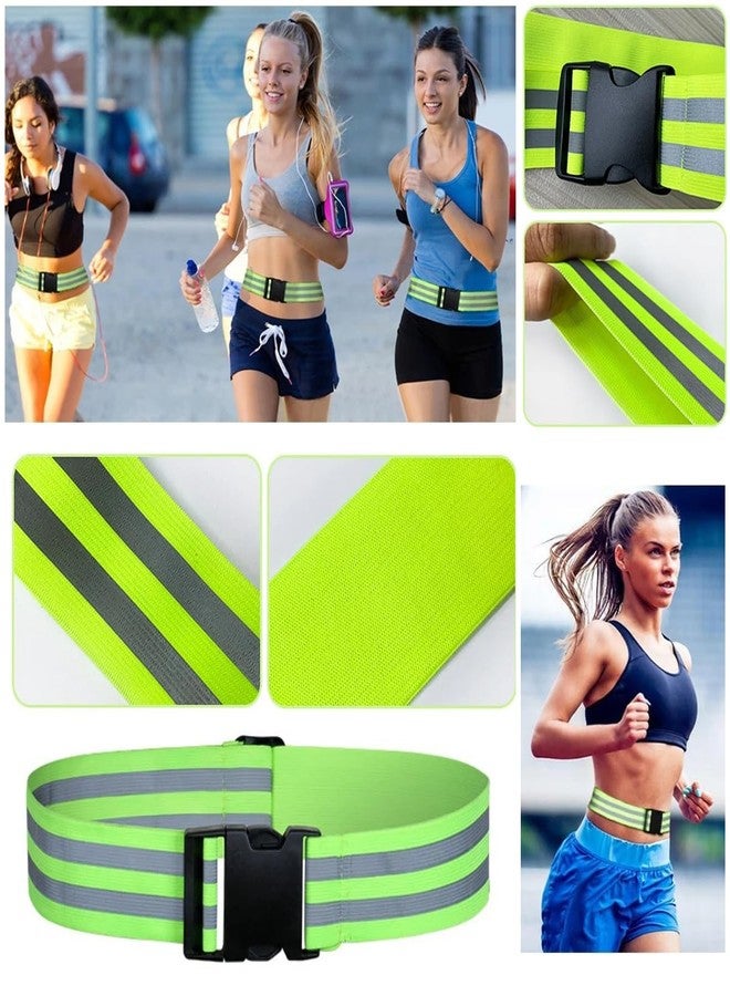 SquEqu 2 Pack Reflective Sash Elastic Stretchy Reflective Bands High Visibility Glow Waist Belt Reflectors Safety Waist Band Strap for Running at Night Early Morning Walking Dogs Cycling Evening Walks - Image 3