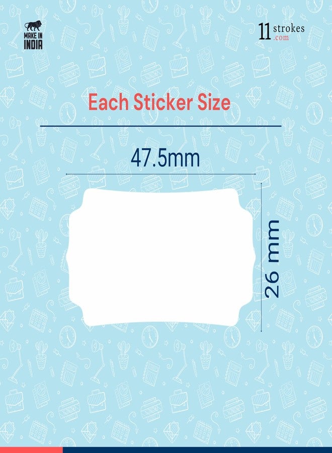 11 Strokes 192 Pcs White Stickers – Self Adhesive Stickers for Kitchen containers, Labels for Kitchen Containers, Price tag Stickers, Label Sticker, Kitchen Sticker - Image 5