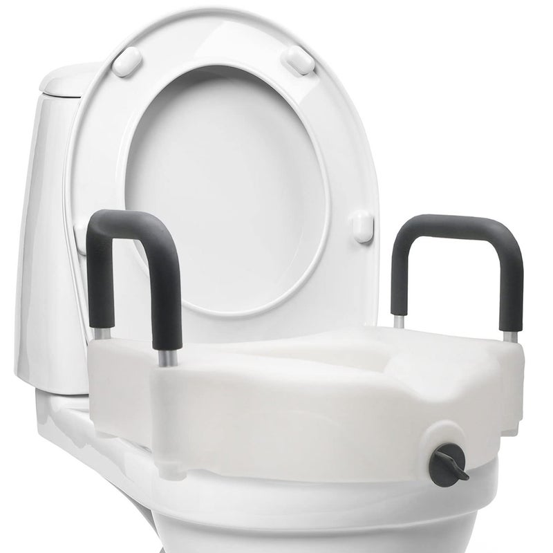 DMI HiRiser Locking Raised Toilet Seat with Arms 