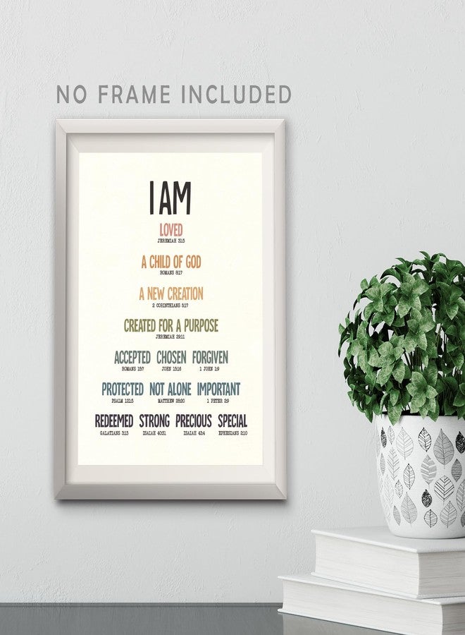 SWITHOM I Am a Son of God Wall Art Sign, Kids Bible Verses Wall Decor, Large Scripture Posters for Bedroom, God Says You Are Classroom Decor, 11x14 Inch Unframed - Image 5