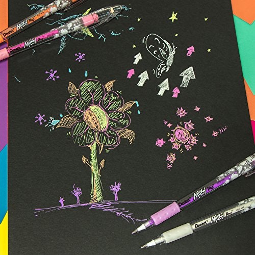 Pentel قلم جيل بنتل ميلكي بوب باستيل، (0.8 مم)، خط متوسط، ألوان متنوعة، عبوة من 8 (K98BP8M) - Image 2