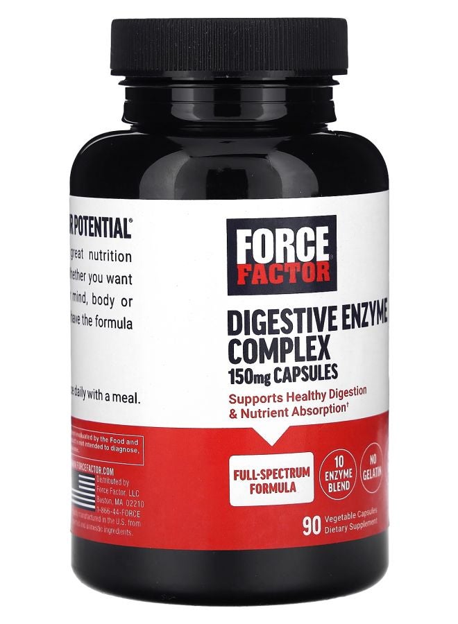 Force Factor Digestive Enzyme Complex 150 mg 90 Vegetable Capsules - Image 2