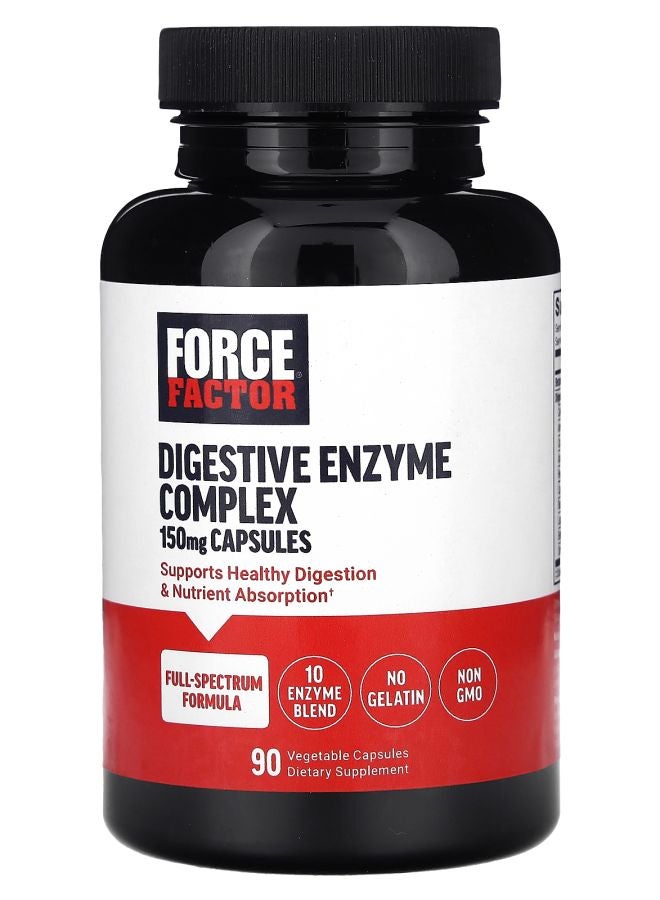 Force Factor Digestive Enzyme Complex 150 mg 90 Vegetable Capsules - Image 1