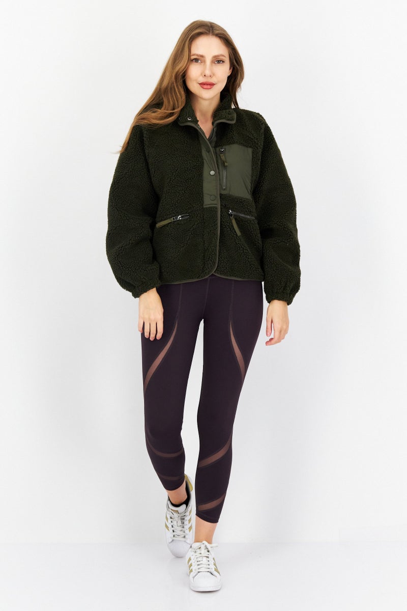 Andrew Marc Women Sportswear Fit  Faux Fur Outdoor Jacket, Olive - Image 2