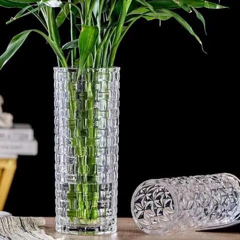Red Cherry 8 Inch RIBBONS Decorative Glass Vase for Flower Plants Home Decor Office Living Room Bedroom Table Top Decorations Items - Image 5