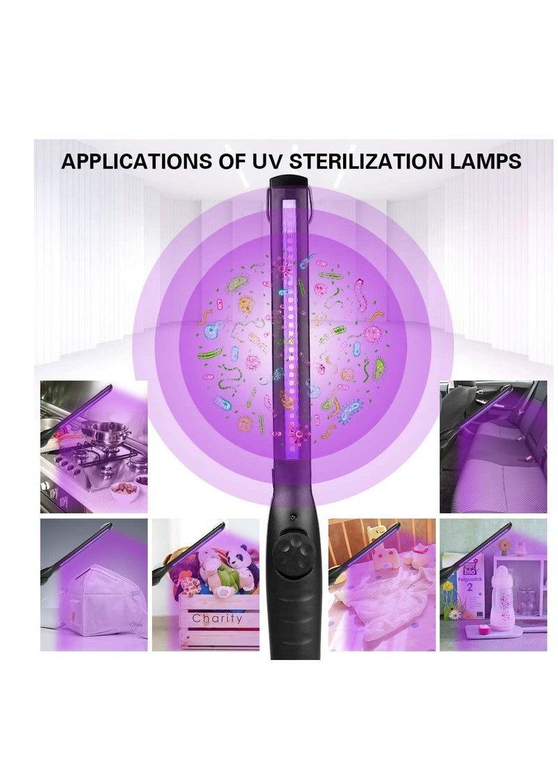 UV Light Sanitizer, Portable UV Light Disinfection Lamp, USB Rechargeable Ultraviolet Light Sanitizer, for Home Hotel Travel Car Kills 99% of Germs Viruses and Bacteria UV light Sanitizer Wand