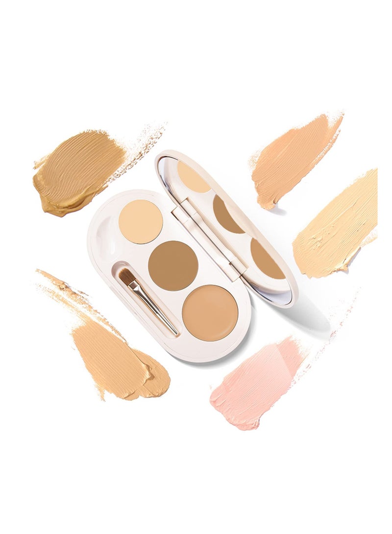 KASTWAVE SYOSI, 3 Colors Cream Contour Palette, Concealer Makeup Palette Color Corrector, Highlighter and Bronzer Palette, Foundation Color Correcting Concealer - Image 1