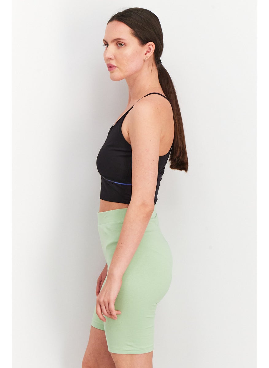Adidas - Women Sportswear Fit Brand Logo Cropped Tank Top, Black - Image 1