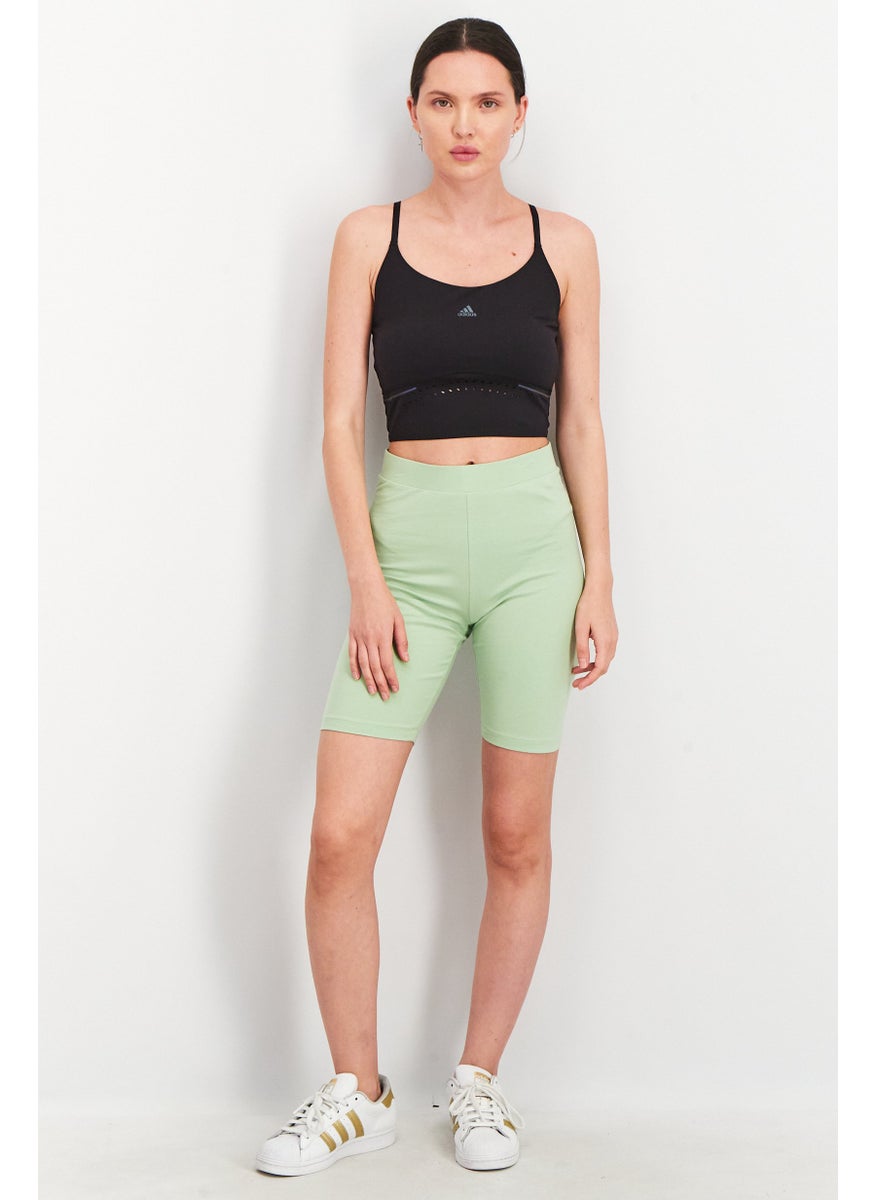 Adidas - Women Sportswear Fit Brand Logo Cropped Tank Top, Black - Image 1